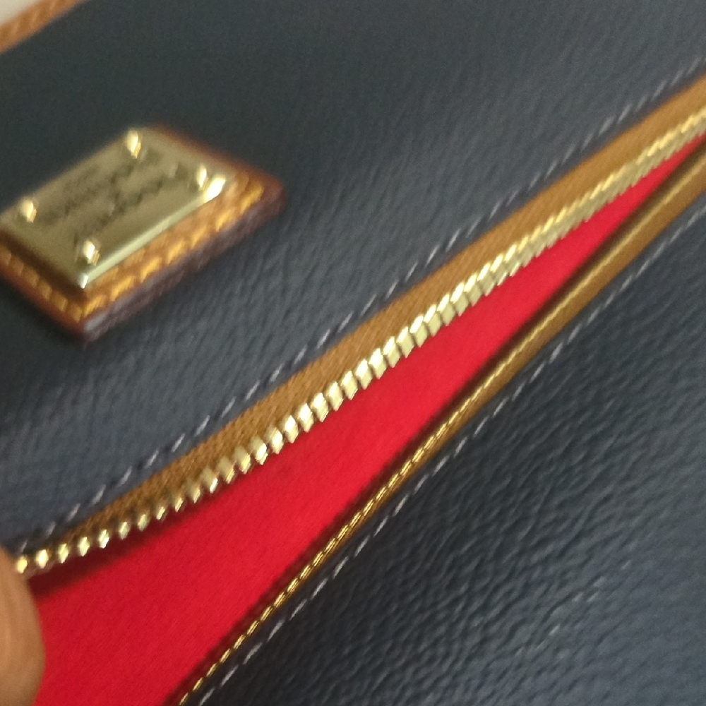 Dooney & Bourke Blue and Tan Wristlet ♥️ - Picture 11 of 13